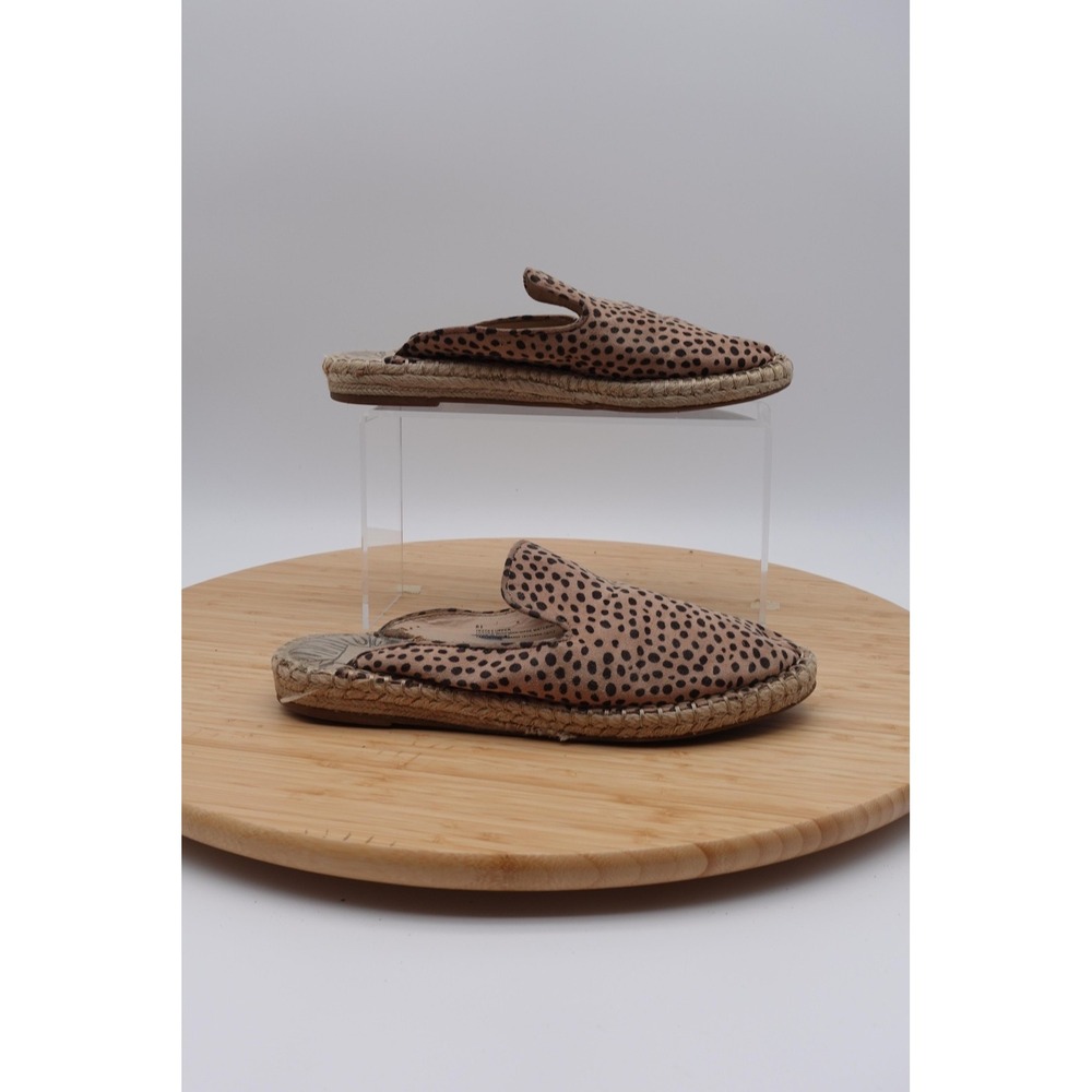 Dv Shoes Womens Size 8.5 39 Brown Polka Dot Espadrille Slide Flats Casual